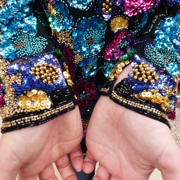 Vintage Fully Beaded/Sequined Top - Picture 9 of 17